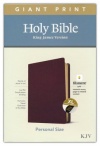 KJV Giant Print Personal-Size, Filament Enabled Edition - Genuine Leather, Burgundy -  Indexed